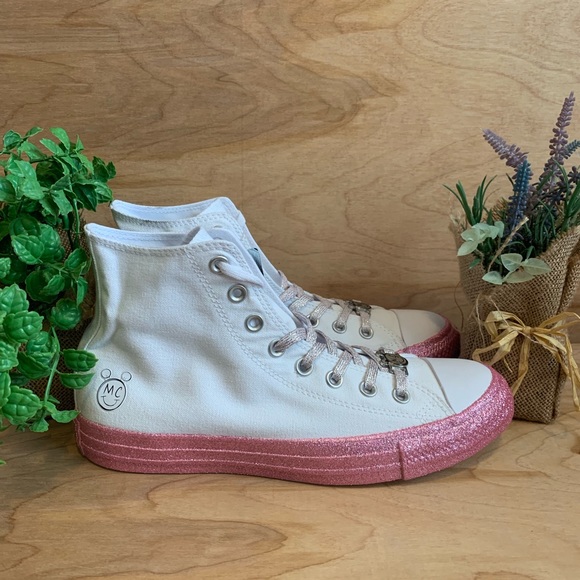 NEW Converse Miley Cyrus All Star Glitter Hi - Picture 3 of 8